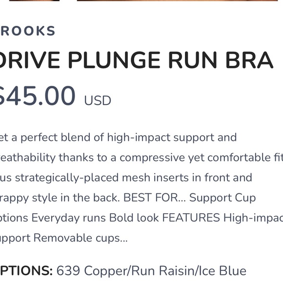 Brooks Red Sports Bra - Picture 5 of 8